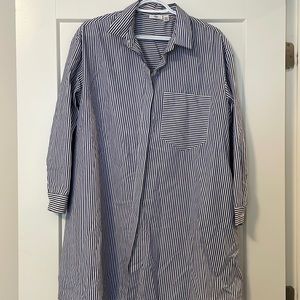 White and blue striped shirt dress, no longer wear but in great shape